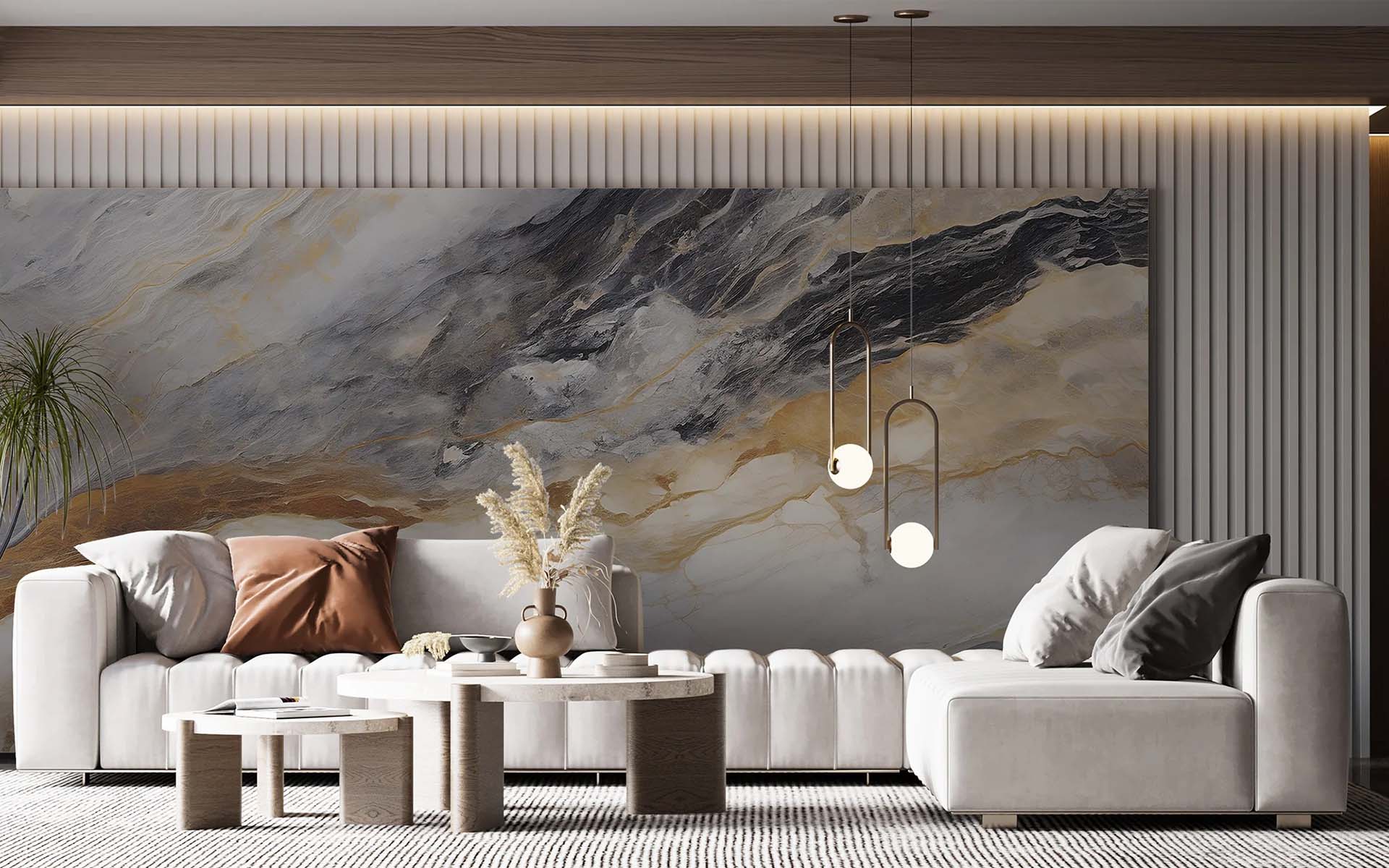 Gallery Detail: Mural Loft13 Luxury Custom Wallpapers Interior Design In Qatar