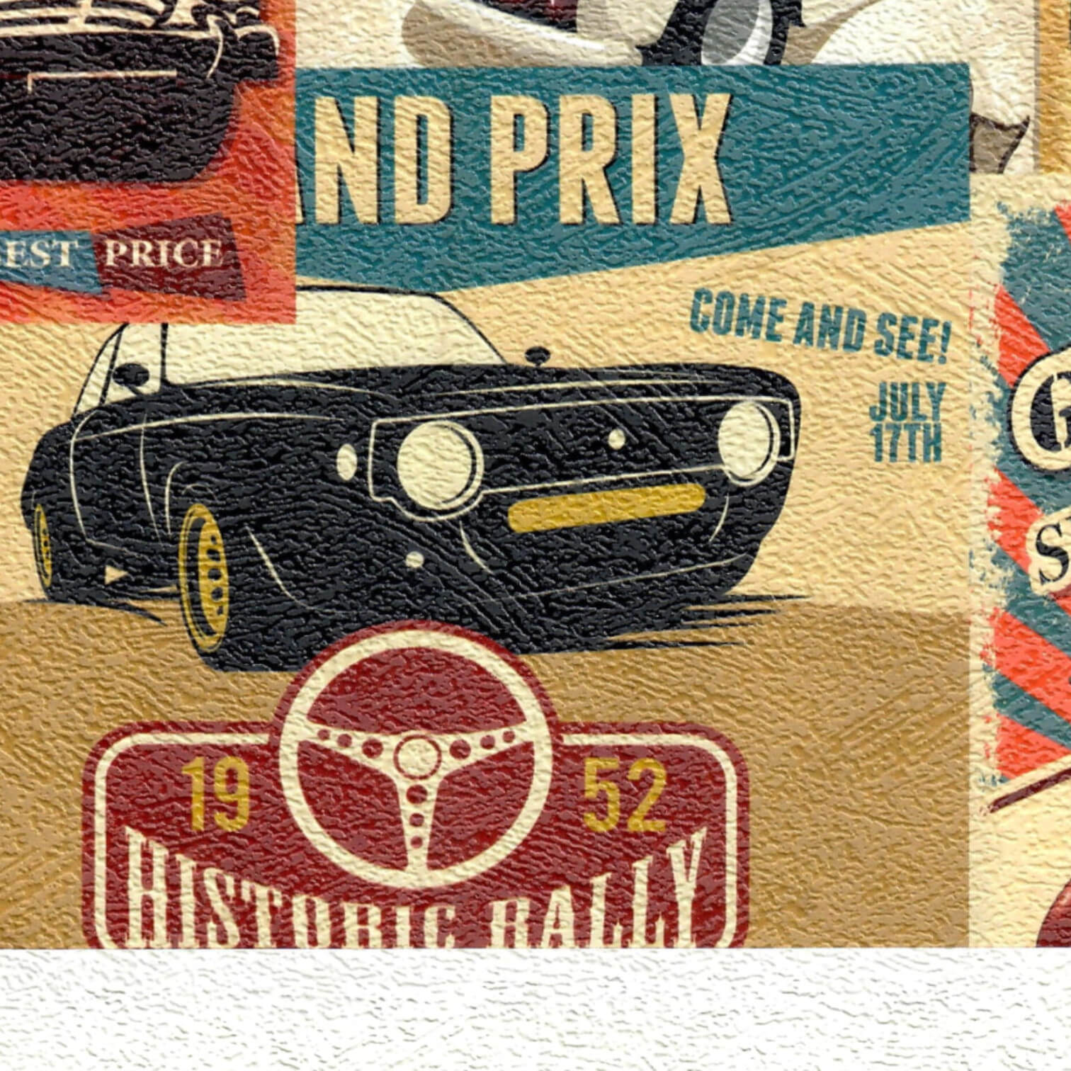 Cement-textured wallpaper